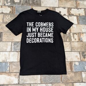 Gildan Black and White Graphic T-Shirt Decor